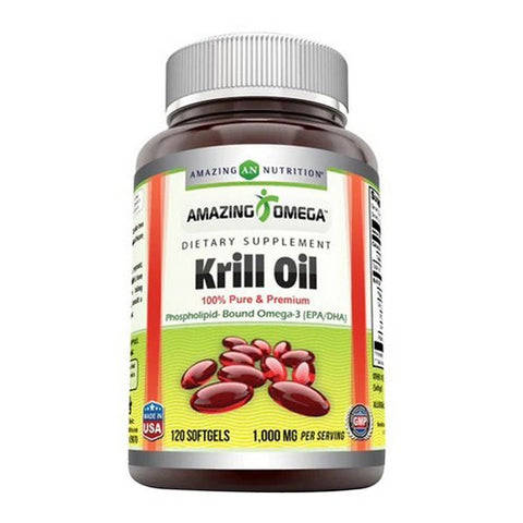 Amazing Nutrition, Amazing Omega Krill Oil, 1000 mg, 120 Softgels Amazing Nutrition