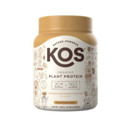 Kos, Organic Plant Based Protein Powder Chocolate Peanut Butter, 20.56 Oz Kos