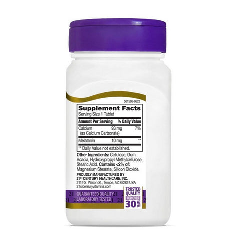 21st Century, Melatonin Prolonged Release, 10 Mg, 120 Tabs 21st Century