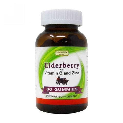 Only Natural, Elderberry Gummies, 60 Count Only Natural