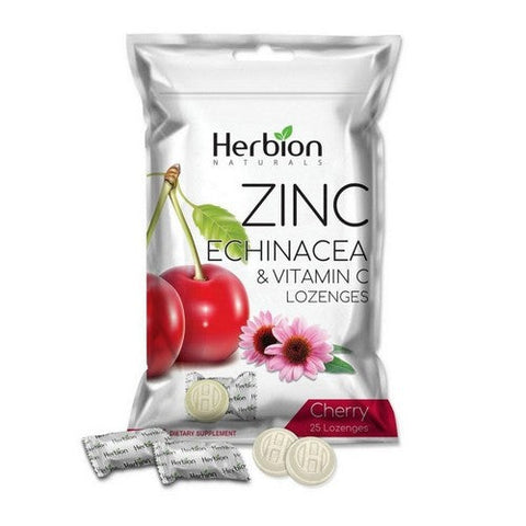 Herbion Naturals, Zinc Echinacea & Vitamin C Lozenges, Cherry 25 Count Herbion Naturals