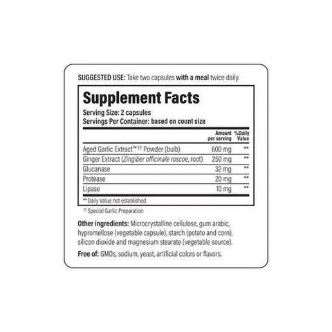 Kyolic, Aged Garlic Extract Cleanse And Digestion Formula 102, 200 Veg Tabs Kyolic