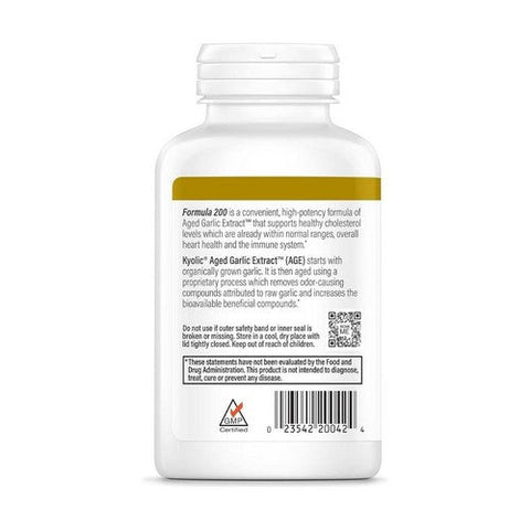 Kyolic, Aged Garlic Extract Cardiovascular And Immune Reserve Formula 200, 120 Caps Kyolic
