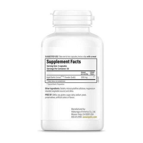Kyolic, Aged Garlic Extract Cardiovascular And Immune Reserve Formula 200, 120 Caps Kyolic