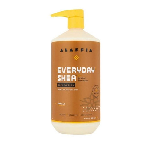 Alaffia, Everyday Shea Moisturizing Body Lotion Vanilla, 32 Oz Alaffia