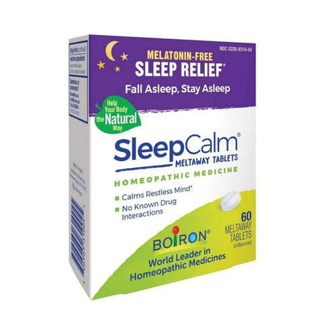Boiron, SleepCalm Tablets Sleep Relief Fall Asleep Stay Asleep Calms Restless Sleep Unflavored, 60 Tabs Boiron