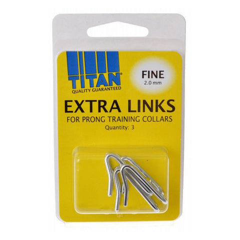 Titan, Extra Links for Prong Training Collars, Fine (2.0 mm) - 3 Count Titan