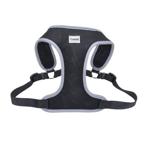 Coastal Pet, Comfort Soft Reflective Wrap Adjustable Dog Harness - Black, Large - 28-36" Girth - (1" Straps) Coastal Pet