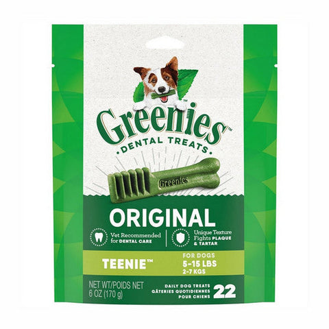 Greenies, Original Teenie Dental Dog Treats, 6 Oz Greenies