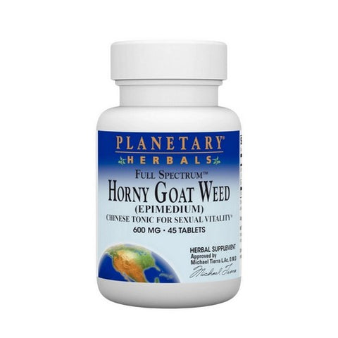 Planetary Herbals, Full Spectrum Horny Goat Weed, 600 Mg, 45 Tabs Planetary Herbals
