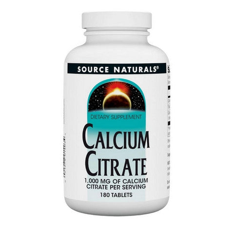 Source Naturals, Calcium Citrate, 1000 MG, 180 Tabs Source Naturals