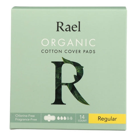 Rael, Organic Cotton Cover Pads Regular, 16 Count Rael