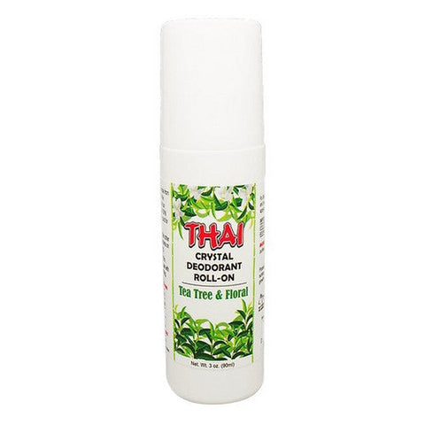 Thai Deodorant Stone, Thai Deodorant Roll On Tea Tree Floral, 3 Oz Thai Deodorant Stone