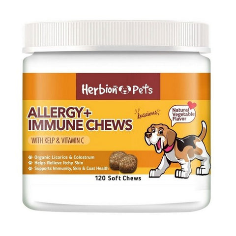Herbion Naturals, Allergy + Immune Dog Chews, 120 Count Herbion Naturals