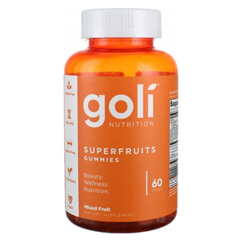 Goli Nutrition, Superfruits Gummies Fruit Blend, 60 Count Goli Nutrition
