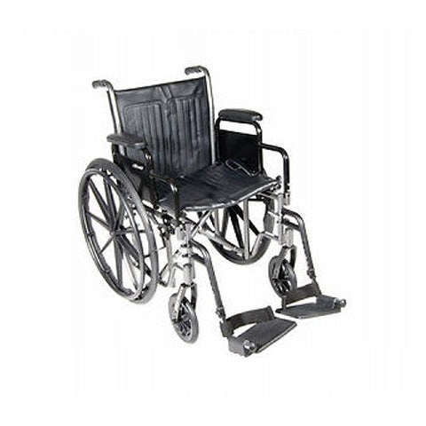 Drive Medical, Wheelchair with Various Arms Styles and Front Rigging Black, 1 Count Drive Medical