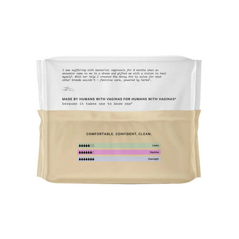 The Honey Pot, Organic Incontinence Night Pads, 16 Count The Honey Pot