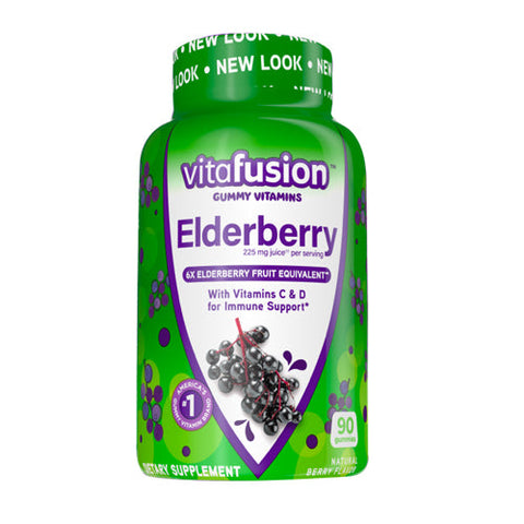 Vitafusion, Elderberry Gummy Natural Berry, 225 Mg, 90 Count Vitafusion