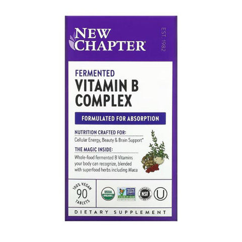 New Chapter, Fermented Vitamin B Complex, 2000 IU, 90 Veg Tabs New Chapter