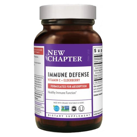 New Chapter, Immune Defense Vitamin C + Elderberry, 30 Tabs New Chapter