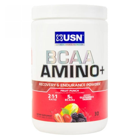 USN, BCAA Amino Plus Fruit Punch, 30 Serving USN