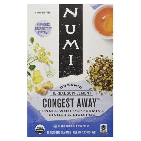 Numi Tea, Congest Away Tea, 16 Bags Numi Tea