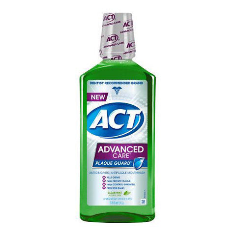 Act, Advance Care Clear Mild Mint, 33.8 Oz Act