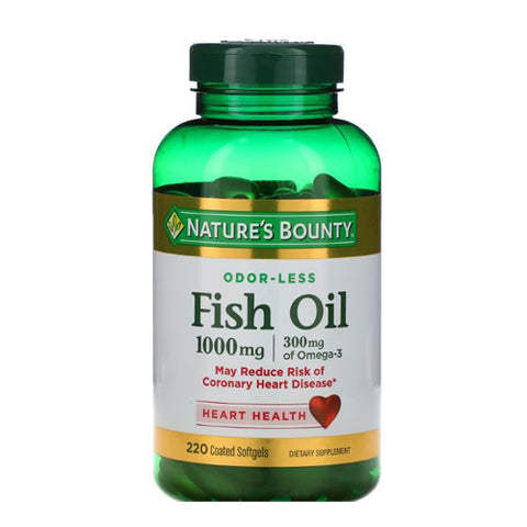 Nature's Bounty, Nature's Bounty Fish Oil Dietary Supplement, 1000 mg, 220 Caps Nature's Bounty