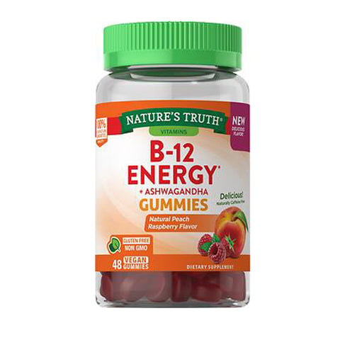 Nature's Truth, Vitamin B-12 Energy Natural Peach Raspberry, 48 Gummmies Nature's Truth