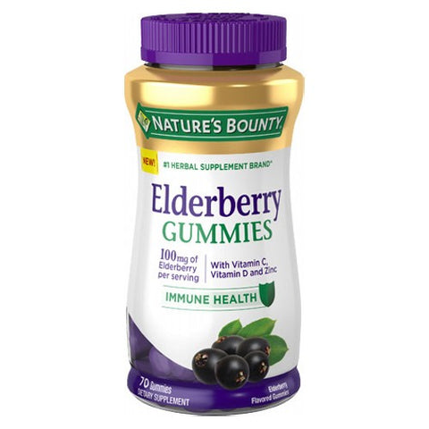 Nature's Bounty, Nature's Bounty Elderberry Gummies, 70 Count Nature's Bounty