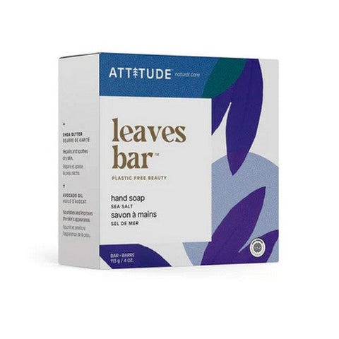 Attitude, Leaves Bar Hand Soap Sea Salt, 4 Oz Attitude