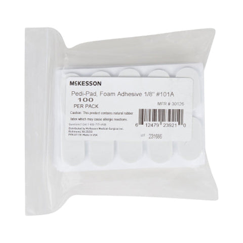 McKesson, Protective Pad Size 101-A Adhesive Foot 30126, Pack Of 100 McKesson