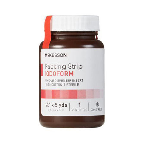 McKesson, McKesson Iodoform Wound Packing Strip ¼ Inch x 5 Yard, 1 Each McKesson