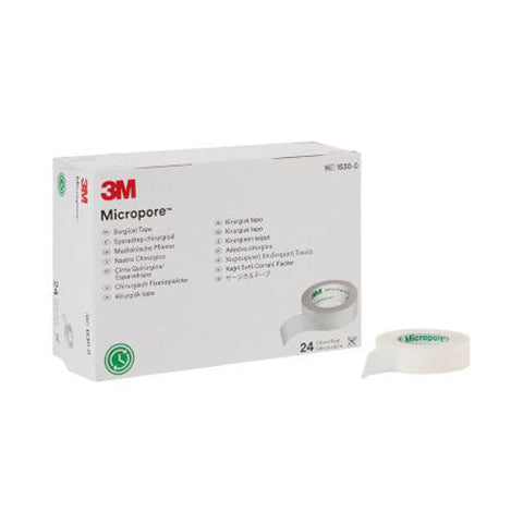 3M, 3M Micropore Paper Medical Tape 1/2 Inch x 10 Yard White, Box Of 24 3M