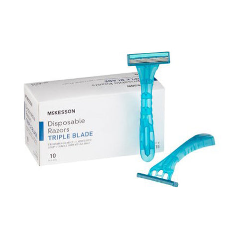 McKesson, Triple Blade Disposable Razors, Box Of 10 McKesson