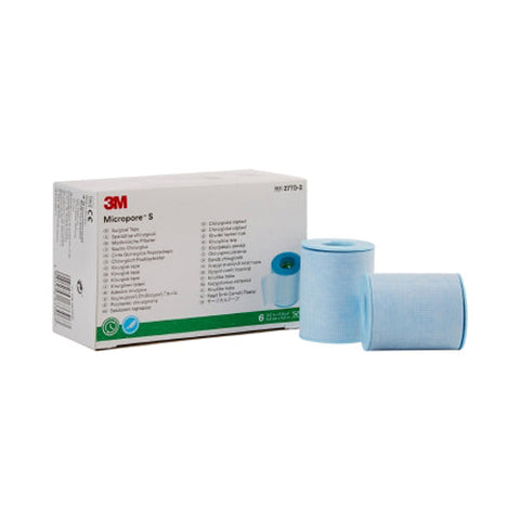 3M, Micropore S Silicone Medical Tape 2 Inch x 5-1/2 Yard Blue, 1 Roll 3M