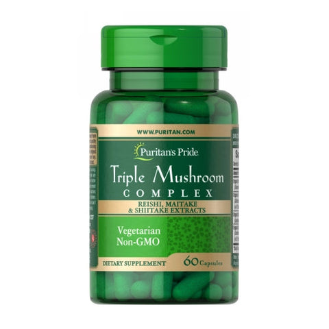 Puritan's Pride, Triple Mushroom Complex Reishi Shiitake Maitake, 60 Capsules Puritan's Pride
