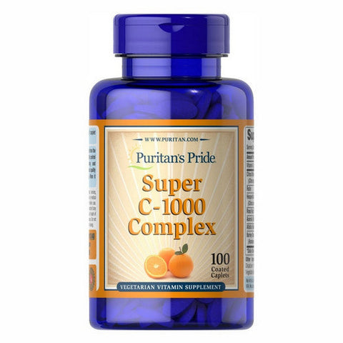 Puritan's Pride, Super C-1000 Complex, 100 Coated Caplets Puritan's Pride