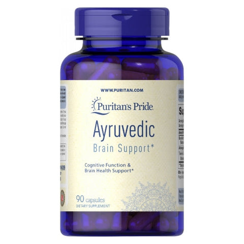Puritan's Pride, Ayurvedic Brain Health Support Bacopa Ashwagandha Turmeric, 90 Vegi Caps Puritan's Pride