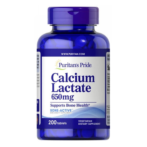 Puritan's Pride, Calcium Lactate, 650 Mg, 200 Tablets Puritan's Pride