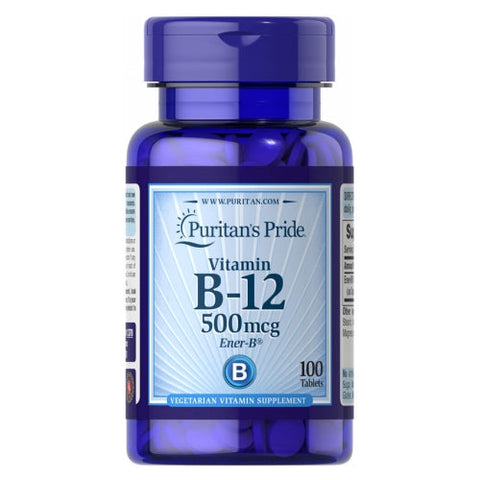 Puritan's Pride, Vitamin B-12 500 mcg, 100 Tablets Puritan's Pride
