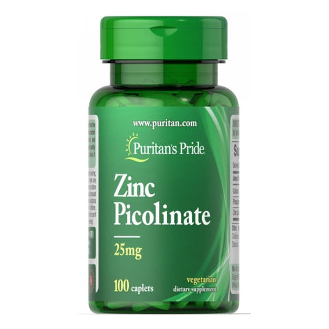 Puritan's Pride, Zinc Picolinate, 25 mg, 100 Caplets Puritan's Pride