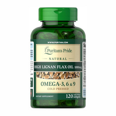 Natural Flax Oil 120 Rapid Release Softgels by Puritan's Pride