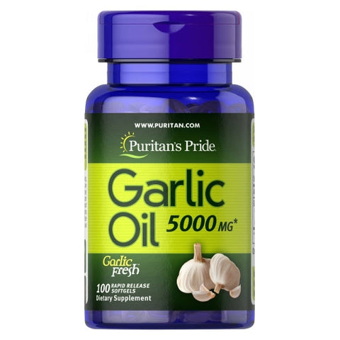 Puritan's Pride, Garlic Oil, 5000 mg, 100 Rapid Release Softgels Puritan's Pride