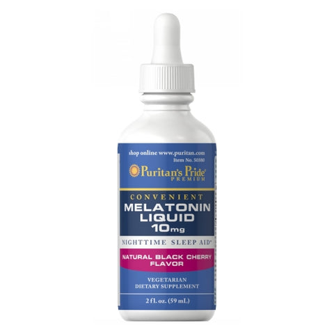 Melatonin Liquid Black Cherry 2 Oz by Puritan's Pride