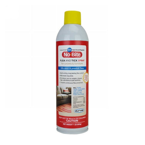 Durvet, No-Bite IGR Flea and Tick Spray for Carpets & Furniture, 1 Lb