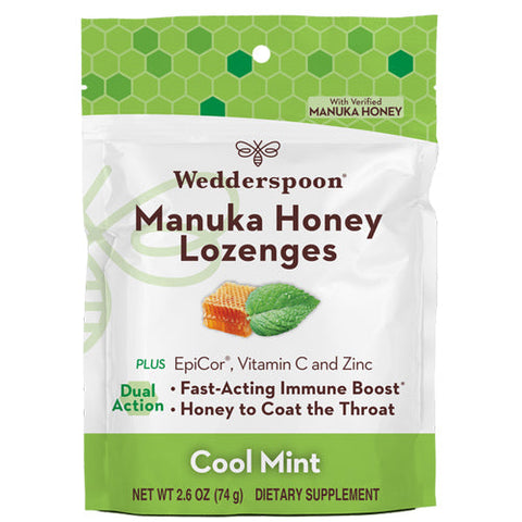 Wedderspoon, Manuka Honey Epicor Cool Mint, 18 Lozenges Wedderspoon