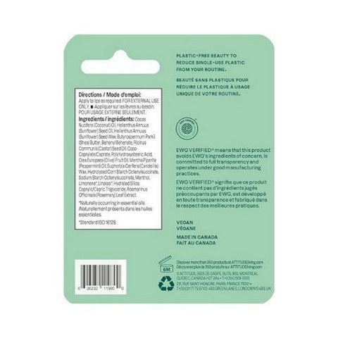 Attitude, Lip balm mint, 0.3 Oz Attitude