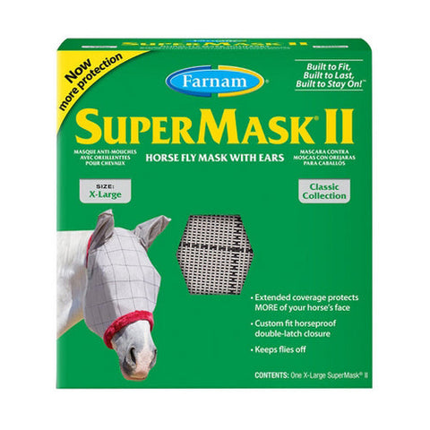Farnam, SuperMask II Fly Mask with EarsX-Large, 1 Count Farnam