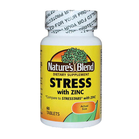 Nature's Blend, Stress Formula With Zinc, 60 Tabs Nature's Blend